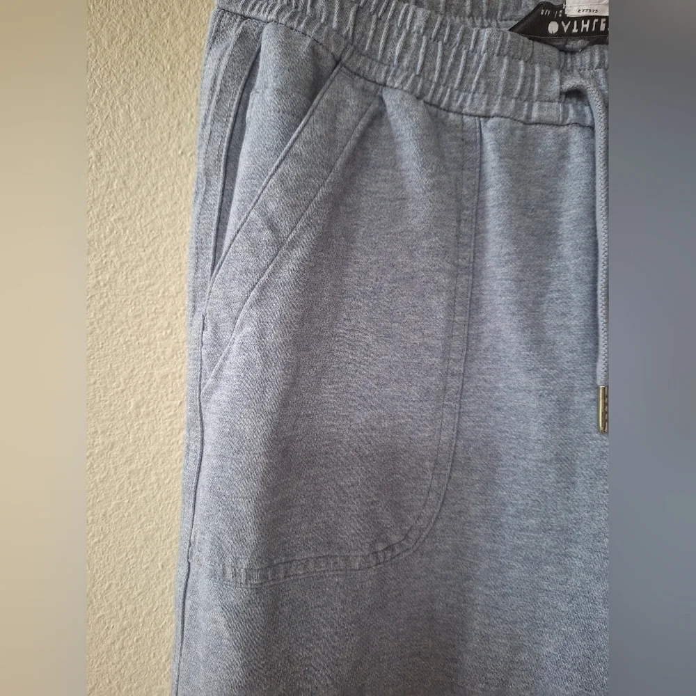 Athleta Womens Farallon Heathered Blue Wide Leg Crop Jogger Size 2 - Picture 4 of 9